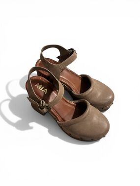 MIA Boho Women’s Wooden Analie Studded Platform Clogs Size 7 Festival Spring